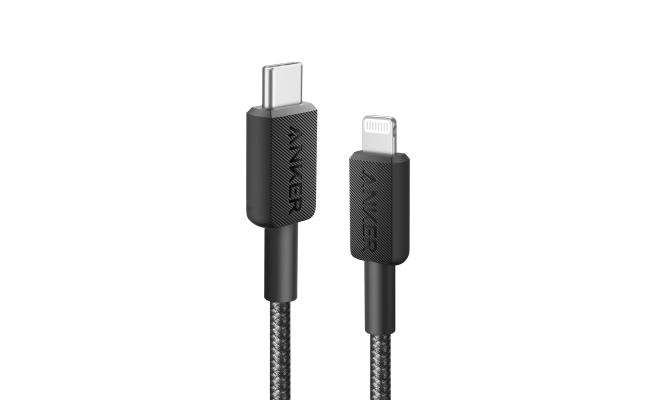 Anker 322 USB-C Lightning Cable [ 90CM MFi Certified] Powerline II for iPhone 15, 15 Pro 14 Pro Max 14, 13 X XS XR 8 Plus, AirPods Pro, Black